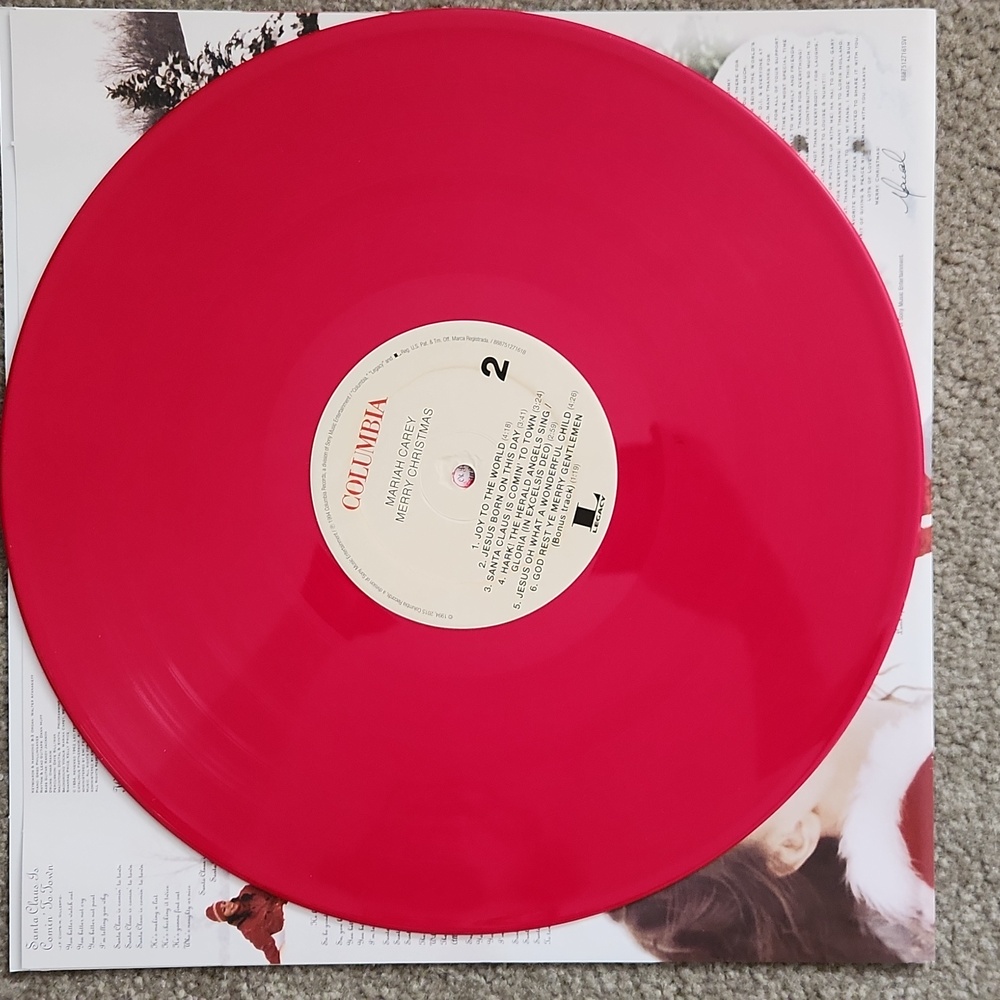 Mariah Carey Merry Christmas 2015 Deluxe Anniversary 12" LP Red - Picture 6 of 6